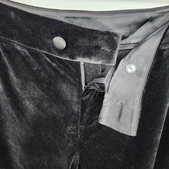 Universal Standard Farrah Velvet Black Trouser Pants Size 24 - Picture 6 of 11